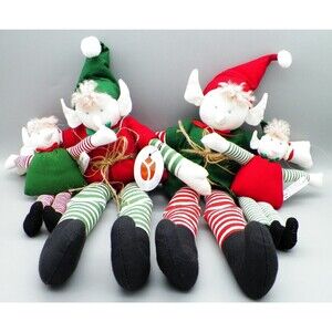 Vintage 1980s Delton Elves Set of 4 Pair of 16" and Pair of 9" with tags